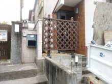 高さ1.5mのプリペットとナンテンの伐採・抜根とフェンスの取り付けを1人1日で実施した事例｜大阪市西淀川区T様（作業後）