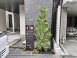 エントランスの花壇のシラカシをブラシノキに植替えた事例｜大阪市生野区K様（作業後）